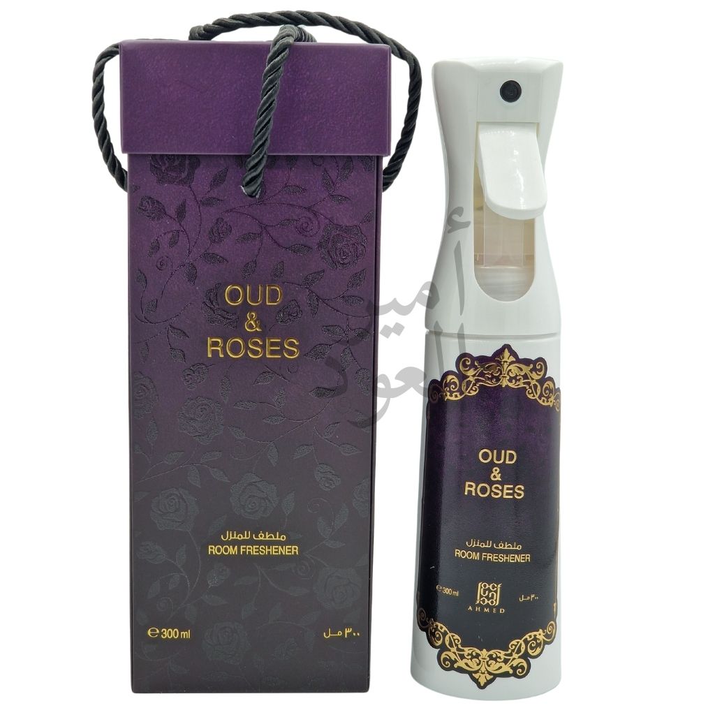 Ahmed Al Maghribi Lif Oud & Roses 300ml Spray d’intérieur
