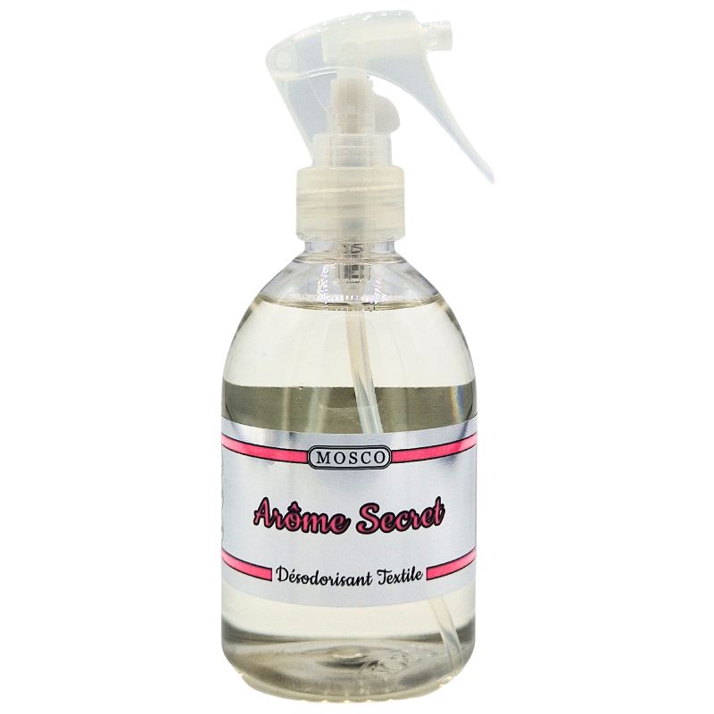 Désodorisant textile Arôme secret 250ml Mosco Paris spray.