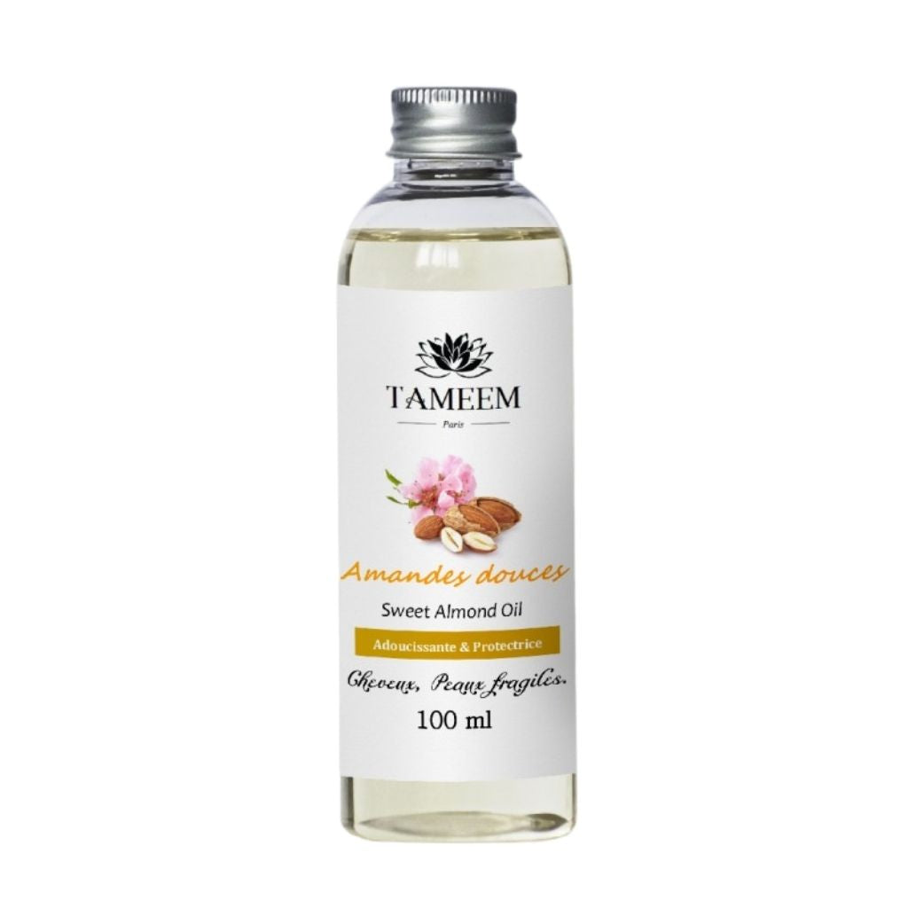Huile d’Amande Douce – Adoucissante & Protectrice – 100ml Tameem
