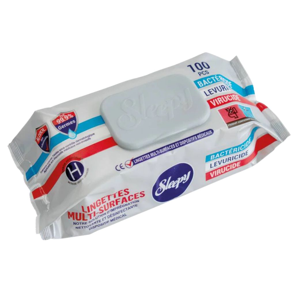 Lingettes Sleepy Multisurface Antibactériennes – 100 pcs