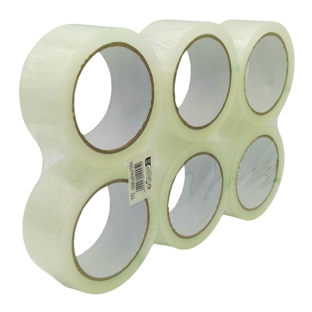 Lot de 6 rubans adhésifs transparents – Rouleaux d’emballage 66 mètres