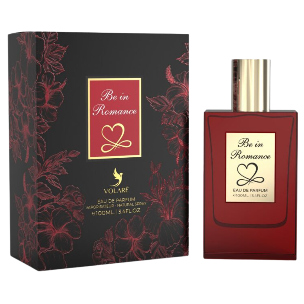 Romance Volaré 100ml Eau de Parfum with floral, fruity, and woody notes.