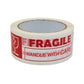 Ruban adhésif Fragile Handle With Care – Rouleau d’emballage rouge et blanc