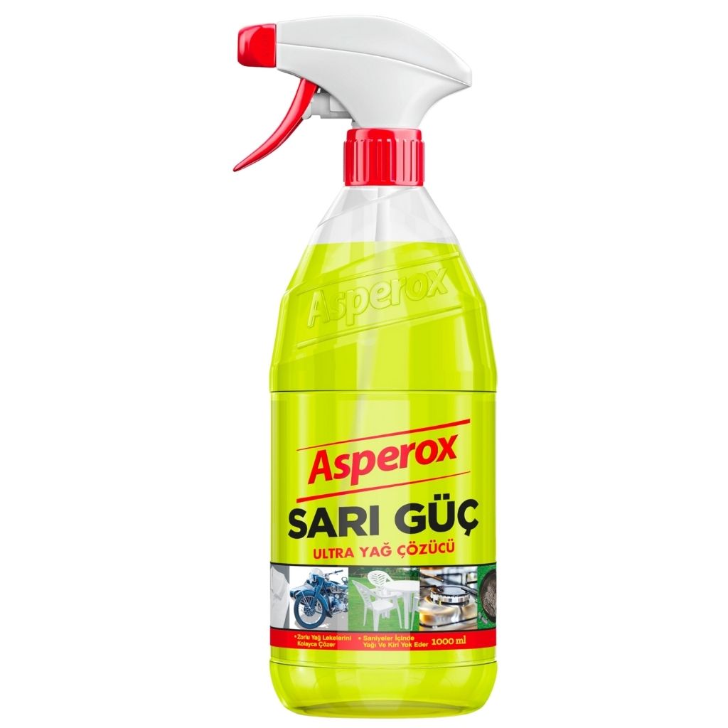Spray dégraissant Asperox Sarı Güç – Nettoyant ultra dégraissant – 1 Litre