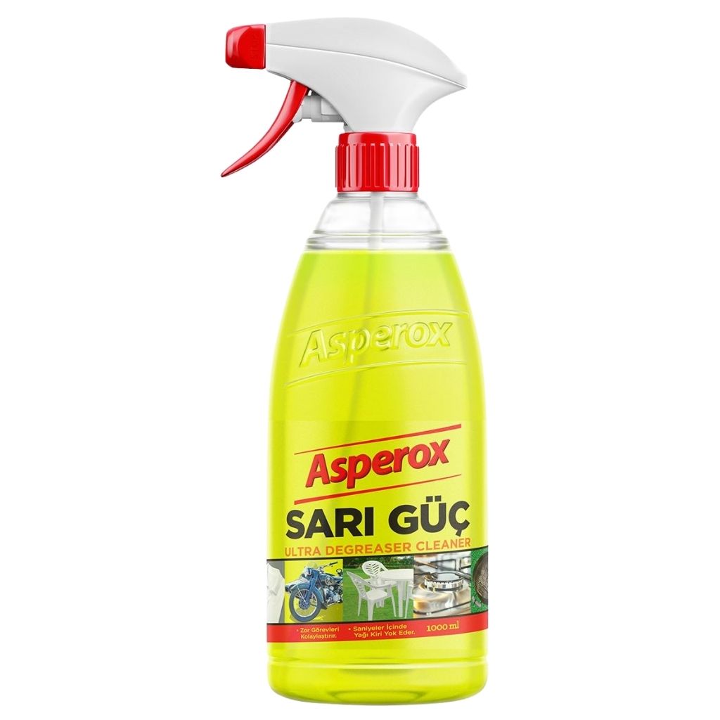 Spray dégraissant Asperox Sarı Güç – Nettoyant ultra dégraissant – 1 Litre