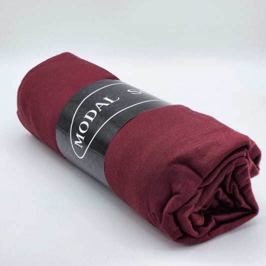 Écharpe Hijab Modal Rouge Bordeaux Premium