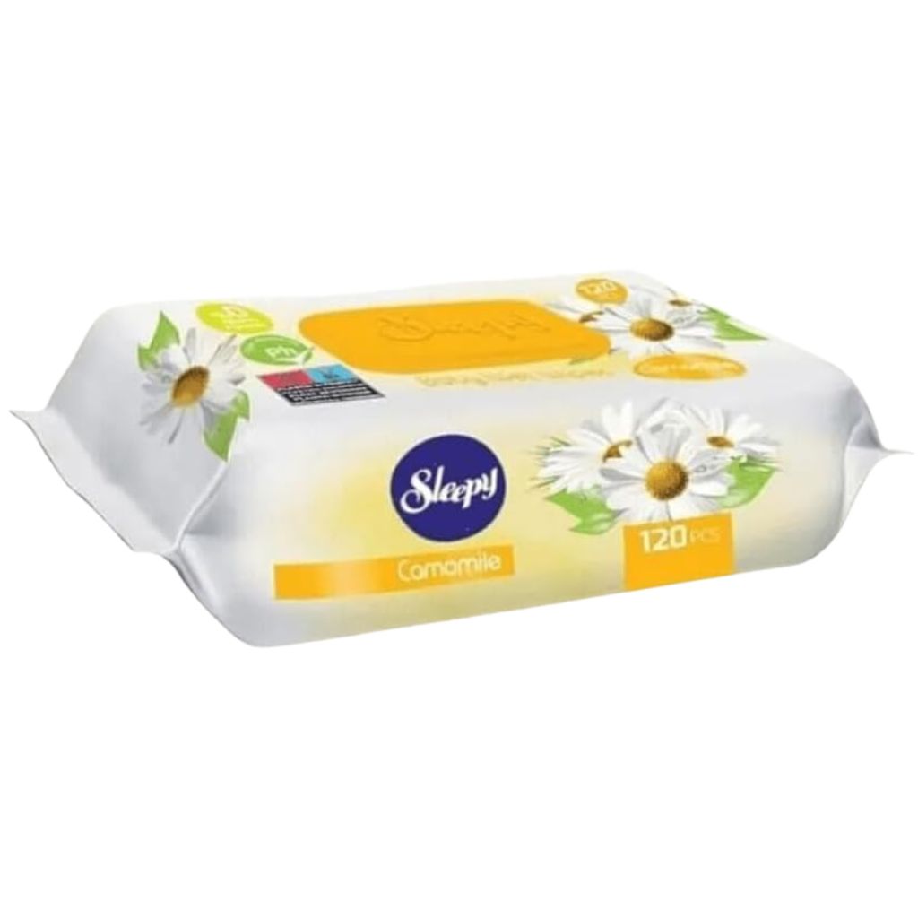 Lingettes Humides Sleepy à la Camomille – 120 Pièces