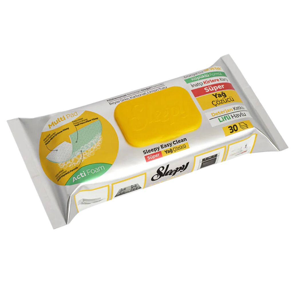 Lingettes Sleepy Super Dégraissantes Fibreuses – 30 pcs