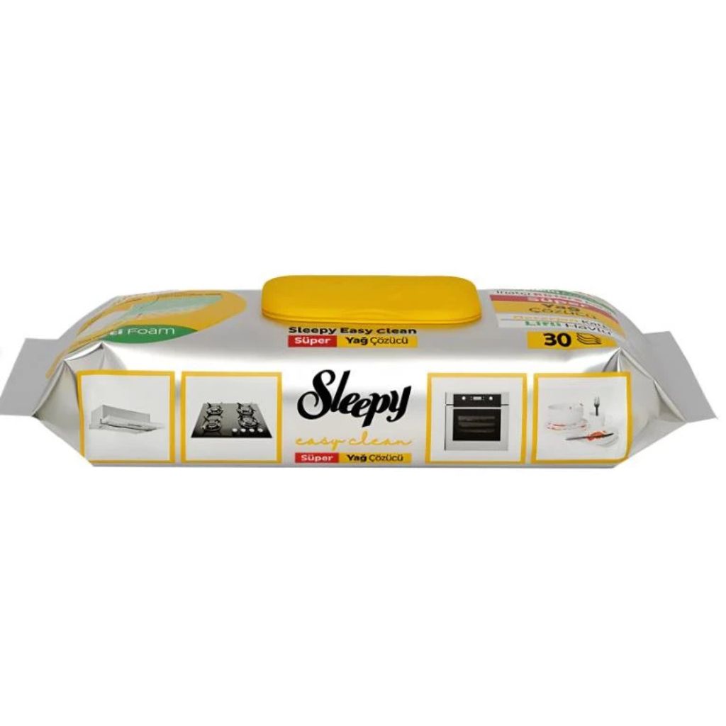 Lingettes Sleepy Super Dégraissantes Fibreuses – 30 pcs