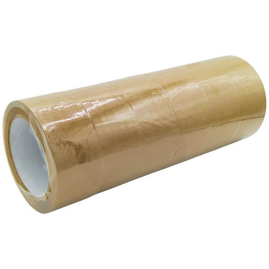 Lot de 6 rubans adhésifs marron – Rouleaux d’emballage 100 mètres