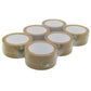 Lot de 6 rubans adhésifs marron – Rouleaux d’emballage 66 mètres