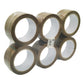 Lot de 6 rubans adhésifs marron – Rouleaux d’emballage 66 mètres