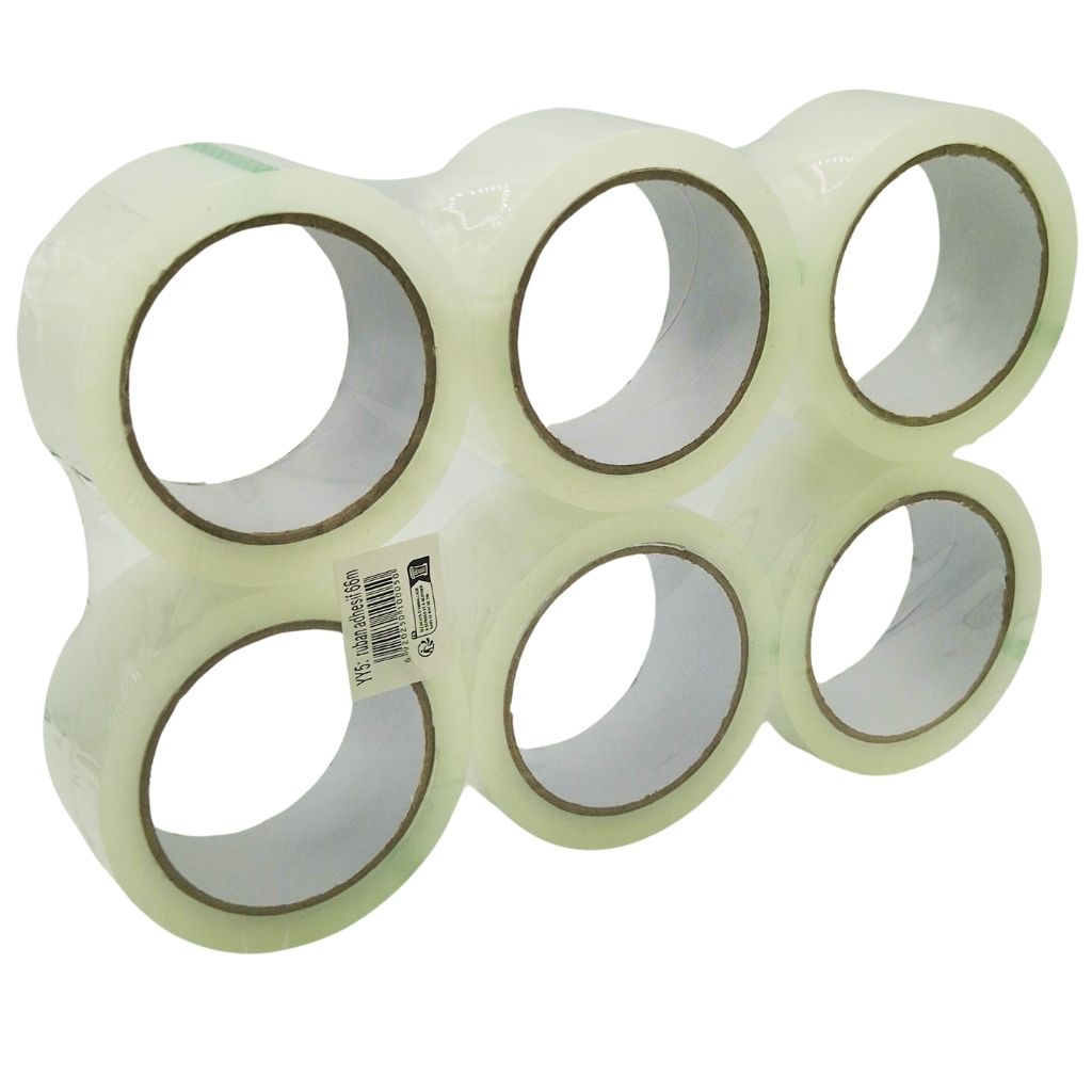 Lot de 6 rubans adhésifs transparents – Rouleaux d’emballage 66 mètres