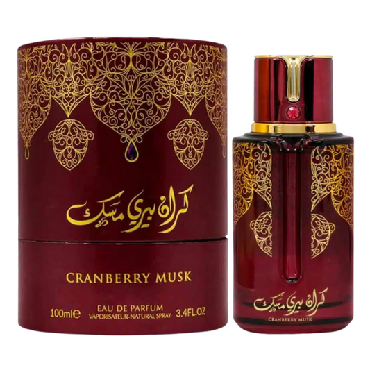 Cranberry Musk My Perfumes Arabiyat 100ml Eau de Parfum bottle and packaging.