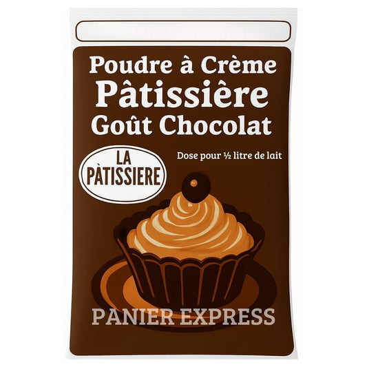Poudre à Crème Pâtissière Goût Chocolat - 40g La Pâtissière